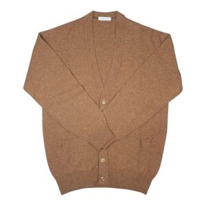 Howard Yount Lambswool Cardigan Camel Mens Medium